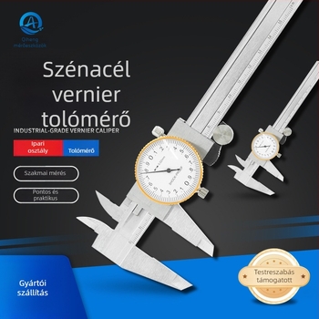 Qi Heng dial tolókaliper szénacélból, ütésálló, magas pontosságú mérőeszköz