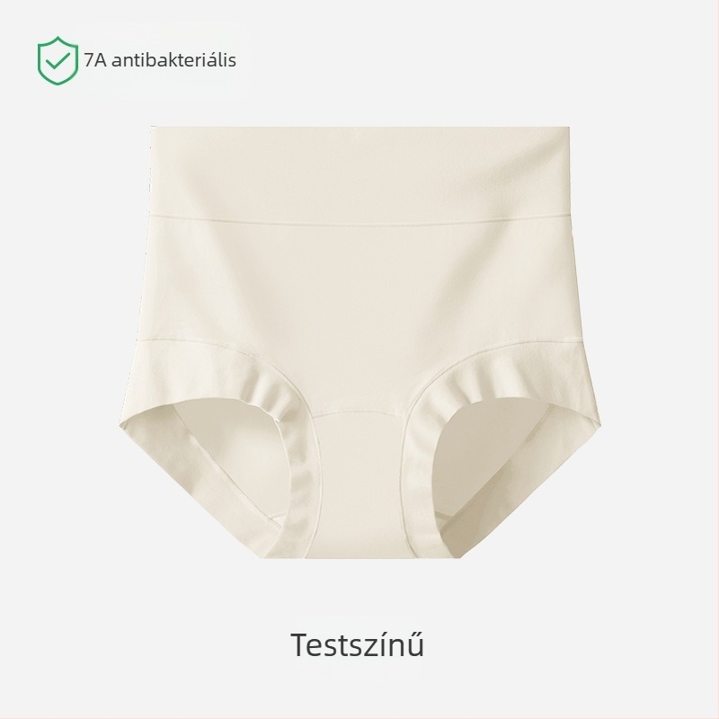 Női pamut alsónemű, magas derékkal, rugalmas, antibakteriális, légáteresztő, hasformázó, fenékemelés, nagy méret