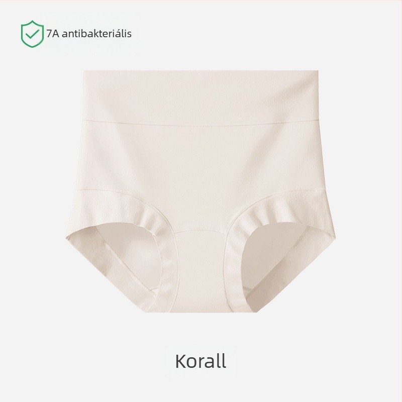 Női pamut alsónemű, magas derékkal, rugalmas, antibakteriális, légáteresztő, hasformázó, fenékemelés, nagy méret
