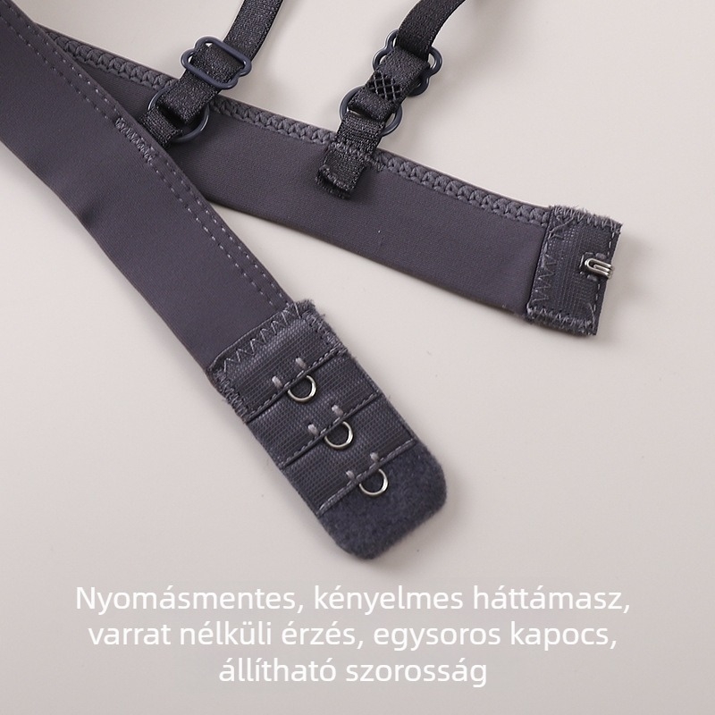 Francia stílusú jégselyem seamless melltartó fix kosarakkal, kis mellekhez, mély V-nyakú, Bandeau belső felső nőknek