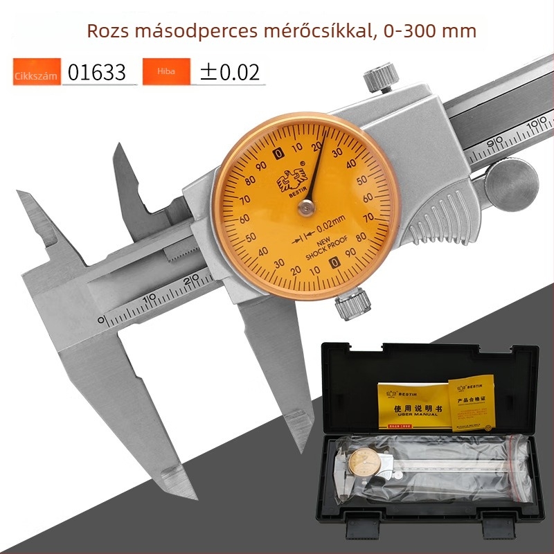 Ipari osztályú rozsdamentes acél mérőkalapács, nagy pontosságú, belső és külső átmérő, mélység és lépcsős méréshez