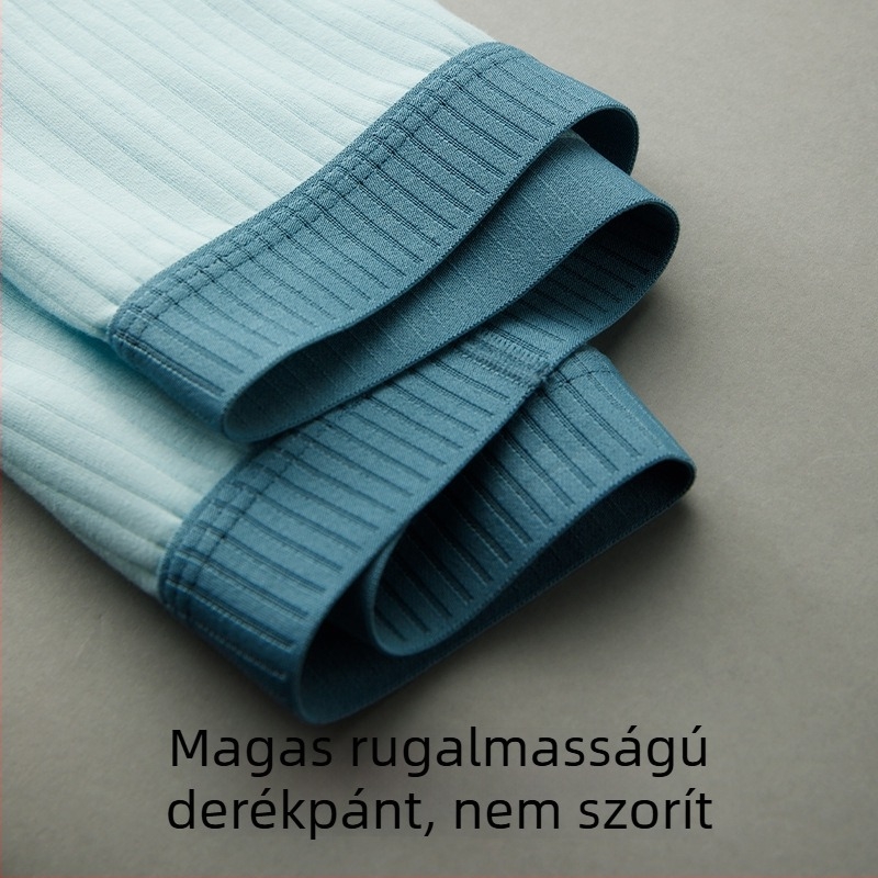 Férfi jacquard függőleges csíkos pamut boxerek, lélegző és antibakteriális
