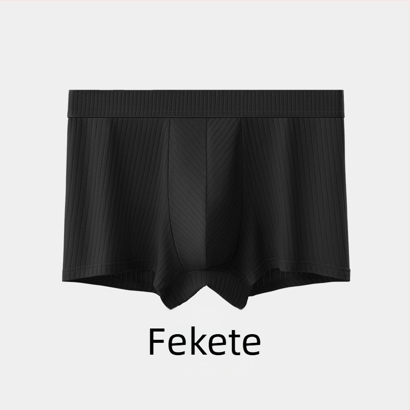 Férfi jacquard függőleges csíkos pamut boxerek, lélegző és antibakteriális