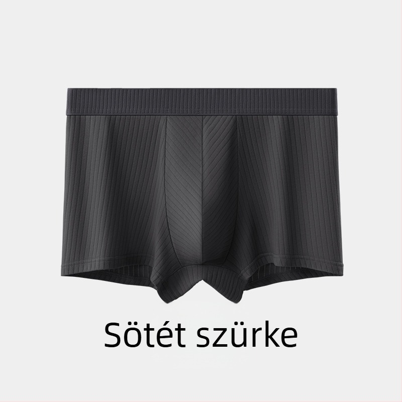 Férfi jacquard függőleges csíkos pamut boxerek, lélegző és antibakteriális