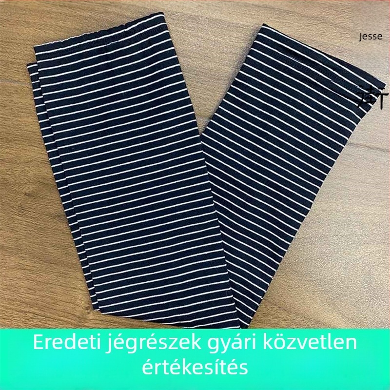 Csíkos jégselyem UV karvédő ujjvégek nőknek, vékonyak és légáteresztőek nyárra