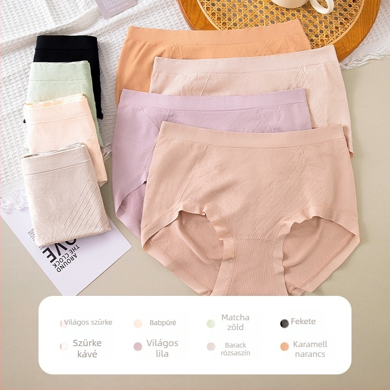 Női magas derekú seamless alsó, csípőemelés, lélegző, hasformázás, mulberry selyem bélés