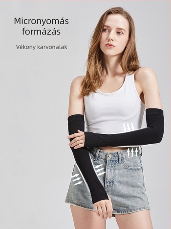 Uniszex UV-védett karvédő külső tevékenységekhez nylon anyagból, egyszínű, napvédő