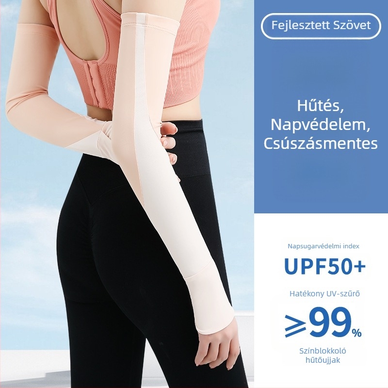 Női karvédők napsugárzás elleni védelemmel, jégselyem anyaggal, UV védelem, vezetéshez