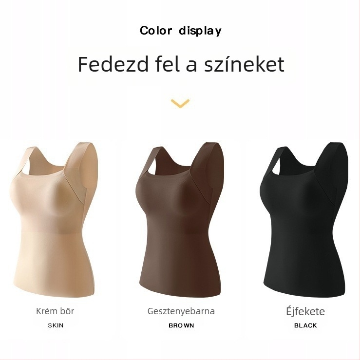 Őszi–téli termoszál mellény beépített párnákkal, női egydarabos alapréteg melegítéshez, rögzített kosarakkal