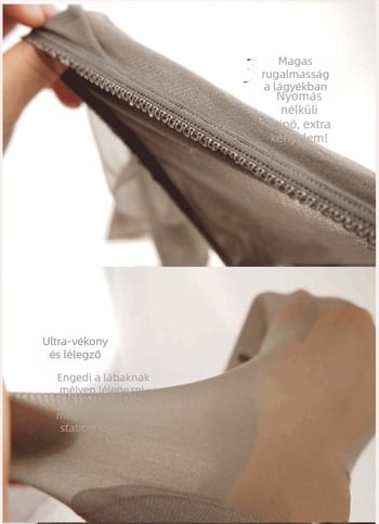 Nyitott ágyékkal ellátott harisnyanadrág, láthatatlan formázás, vékony 15D, spandex-keverék, egyszínű mintázat