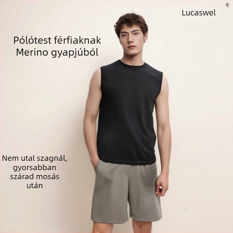 Merino gyapjú mellény – ujj nélküli, uniszex, nyár (87% Merino gyapjú)