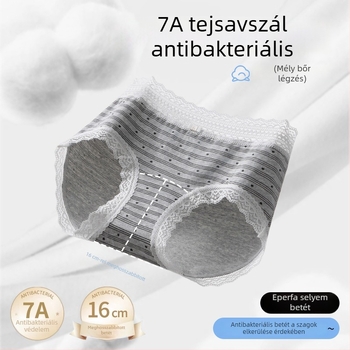 7A antibakteriális polilaktinsavból készült magas derekú, légáteresztő női alsónemű
