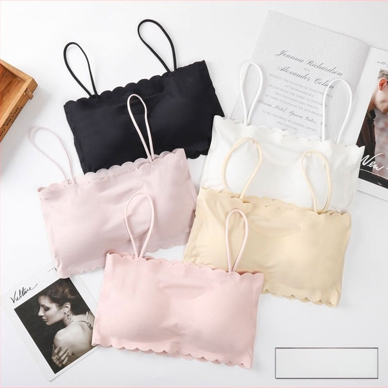 Ice Silk anyagú váll nélküli csőtop párnázott, seamless, kötött