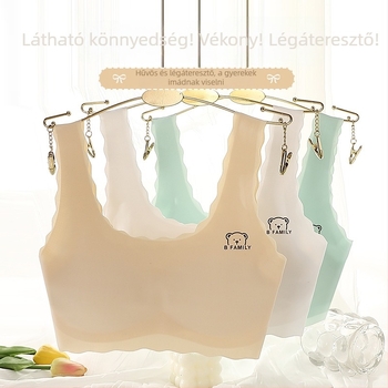 Lányoknak szóló edzőmelltartó, 9–13 éveseknek, ice silk, teljes kosár, latex formázott kosár