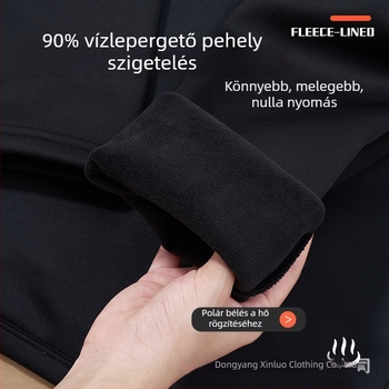 Uniszex libatoll hosszú ujjú felső, kerek nyakú, meleg alapréteg