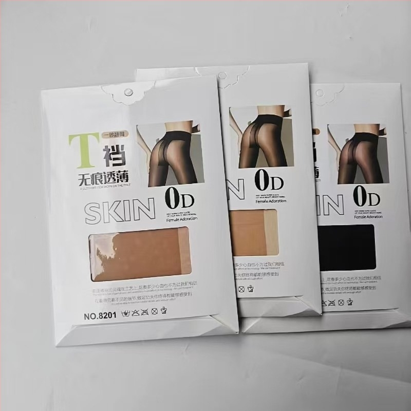Far East 217 Fekete ultra vékony harisnyanadrág T-Crotch-zal, nyárra, átlátszó és könnyű, egyedi szabás