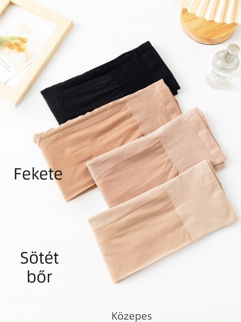 Harisnyanadrág csupasz lábak hatású, kicserélhető külső réteg, ultra vékony, csúszásmentes, magas derék, állítható hossz, bőrt simító hatású, plusz méret