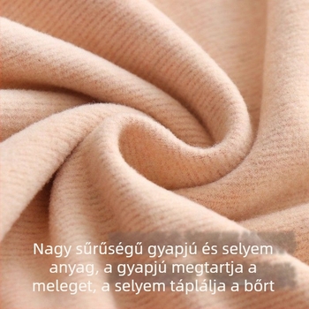 Uniszex termikus alsónemű szett bársonyos bélésű, duplarétegű alapréteg felsővel és nadrággal, kerek nyakú, hosszú ujjú, poliészter anyag, állat éve, melegen tart