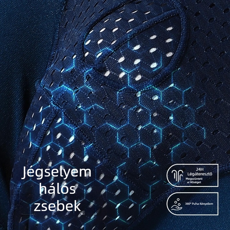 Férfi alsónemű hereszupporttal és golyóalakú elválasztással, zseb ice silk a visszerekhez, boxeralsó
