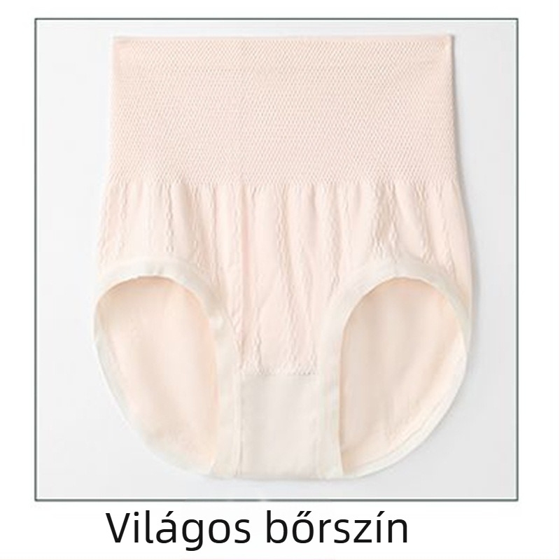 Varrás nélküli, magas derekú alakformáló női bugyi, csípőformázó hatással, pamut betéttel, plusz méret
