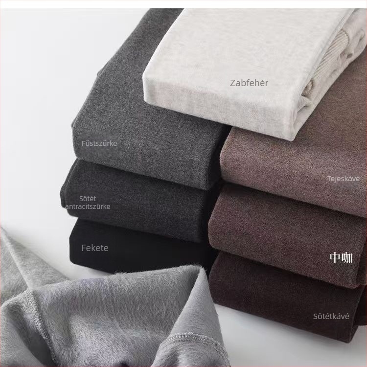 Női pamut harisnyanadrág fleece-béléssel, ősz-télre, egyszínű, vastag, plusz méret, meleg és karcsúsít