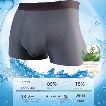 Férfi boxeralsó, lélegző Modal anyagból, varratmentes, középmagas derekú