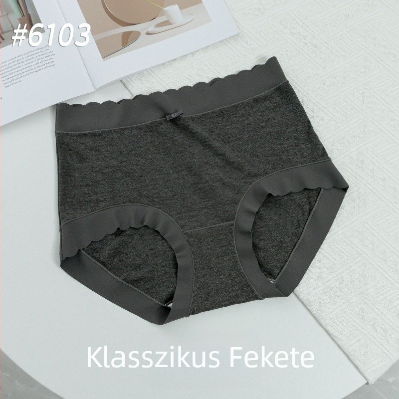 Női kasmír magas derekú alsónemű, masnival és Mulberry selyem bélésével