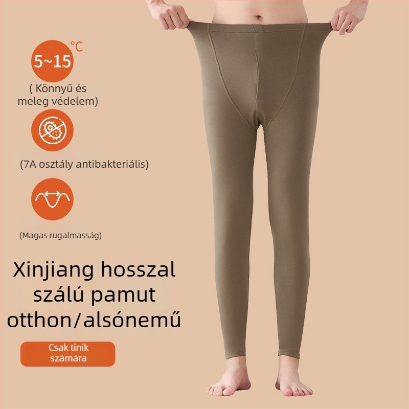 Tinédzser korosztály pamut nadrág: bolyhosított szövés, 95% sodort pamut, középső derék, mandzsettás alsó rész, antibakteriális, mérsékelt meleg