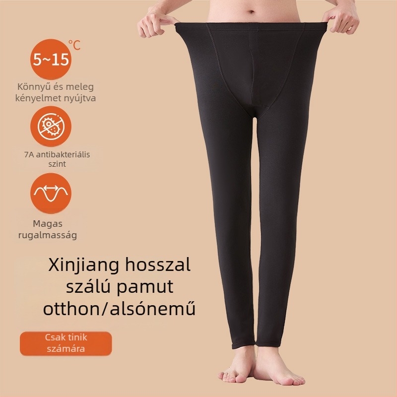 Tinédzser korosztály pamut nadrág: bolyhosított szövés, 95% sodort pamut, középső derék, mandzsettás alsó rész, antibakteriális, mérsékelt meleg