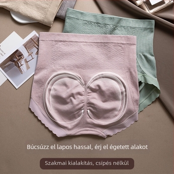 Női nagy méretű, magas derekú, seamless formázó bugyi szülés utáni alakításra, pamut ágyék rész