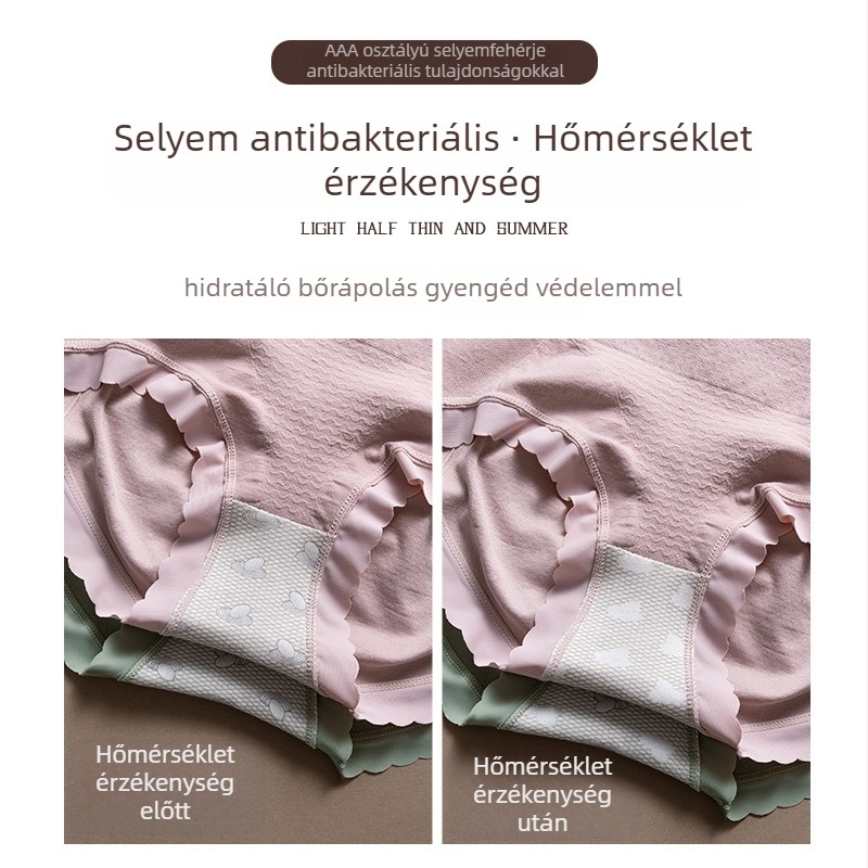 Női nagy méretű, magas derekú, seamless formázó bugyi szülés utáni alakításra, pamut ágyék rész