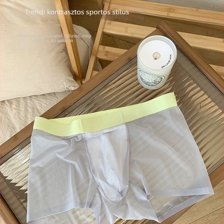 20D ultra vékony ice silk 3A antibakteriális férfi boxeralsó – lélegző, gyorsan száradó