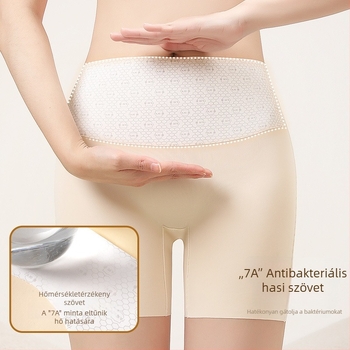 Biztonsági rövidnadrág magas derékkal, antibakteriális ágyéki betét a szeméremrésznél, lélegző Jacquard ice silk anyag, 80% nylon, ágyéki betét 96% viszkóz 4% elasztán