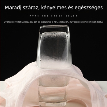 Fejlődési szakaszban lévő lányoknak tervezett top, nyári vékony modell, nylon anyag, pamut bélésű csészékkel, drót nélküli