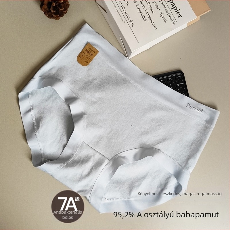 A osztályú női pamut alsónemű terhes nők számára, antibakteriális, légáteresztő, piros, középmagas derekú, nagy méret