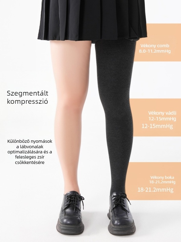 Plusz méretű, szürke pamut leggings fleece-béléses, vastag téli ruházat