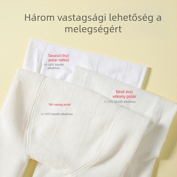 Plusz méretű fehér női tánc harisnya fleece béléssel, vastag, egyrészes, őszi-téli