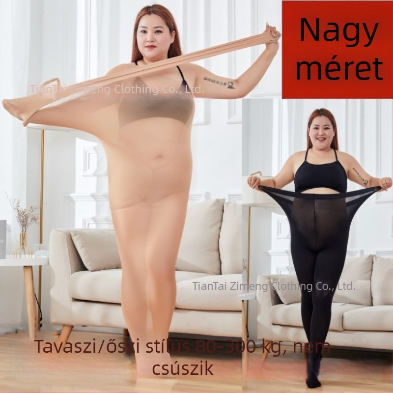 Bársonyos harisnyák közepes vastagságú, plusz méret, tavasz-őszre