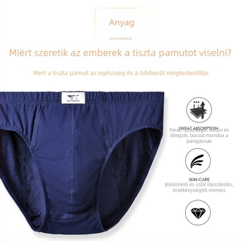 Férfi pamut boxeralsó, középmagas derekú, 100% pamut, lélegző, 2 darabos csomag