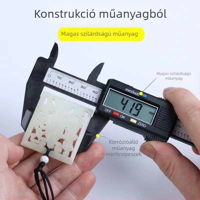Vernier tolómérő, ipari minőségű, nagy pontosságú, integrált acél