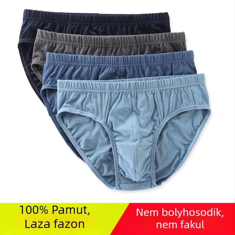 Légáteresztő pamut alsónadrág férfiaknak, nagy méret