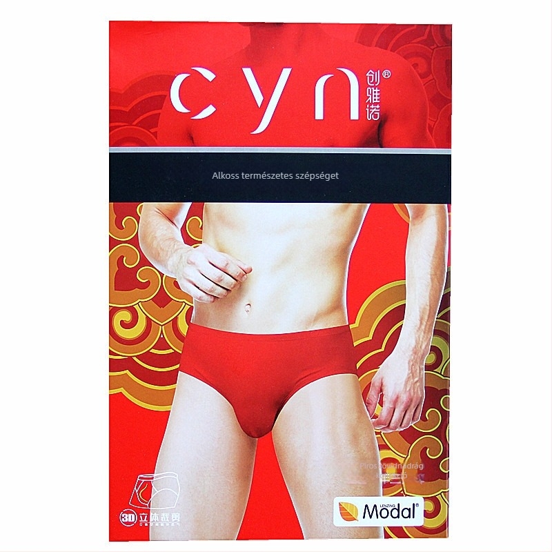 Chuangyano Férfi Modal Briefs, Középmagas Derék, 2 Db, 95% Modal, Szövetszám 40