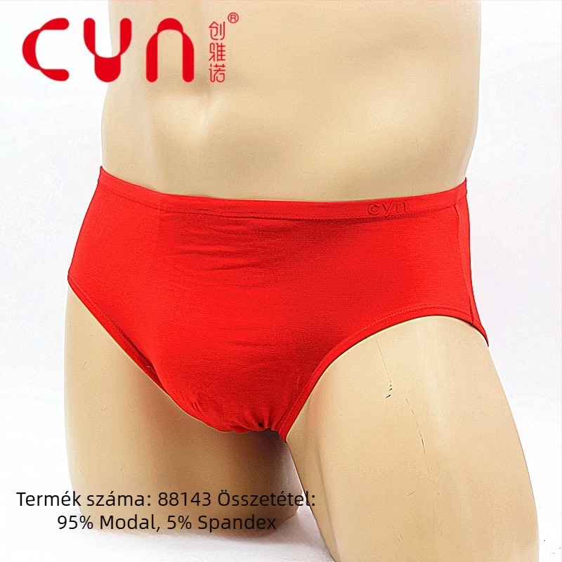 Chuangyano Férfi Modal Briefs, Középmagas Derék, 2 Db, 95% Modal, Szövetszám 40