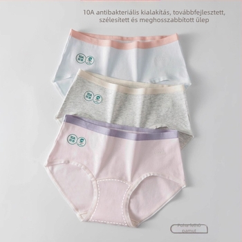 Női antibakteriális pamut alsónemű, nagy méret, probiotikus ágyéktáji terület, hosszított szabás