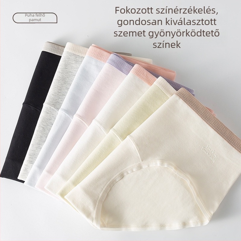 Női antibakteriális pamut alsónemű, nagy méret, probiotikus ágyéktáji terület, hosszított szabás