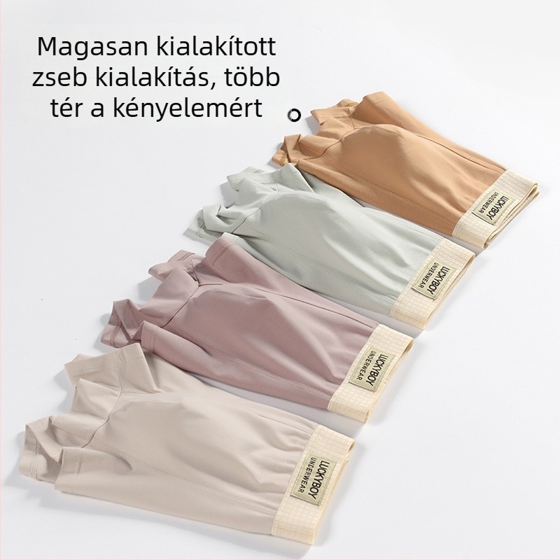 Férfi pamut boxeralsónemű, lélegző, középmagas derekú, 95–100% pamut, ágyéki rész viszkóz bélés