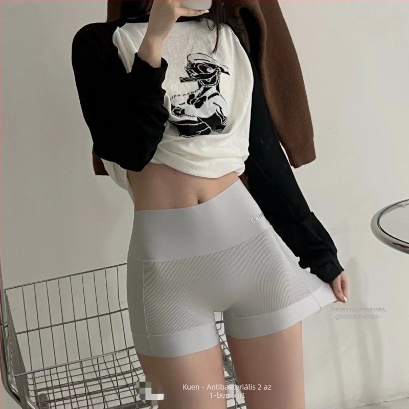 Női magas derekú boxer brief, antibakteriális Ice Silk, lélegző, nyom nélküli, haskontroll