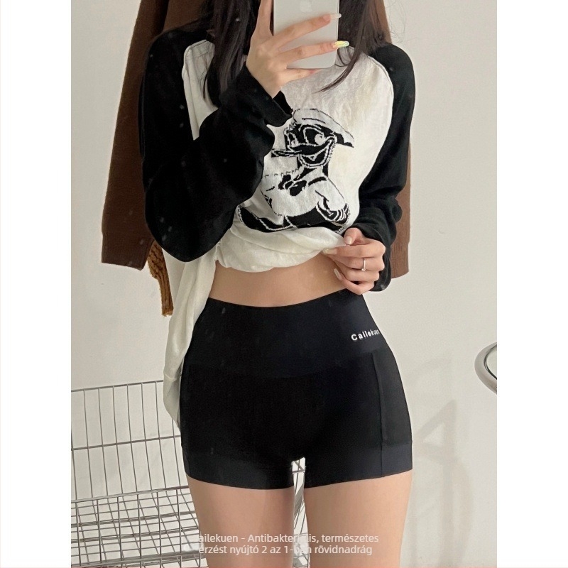 Női magas derekú boxer brief, antibakteriális Ice Silk, lélegző, nyom nélküli, haskontroll