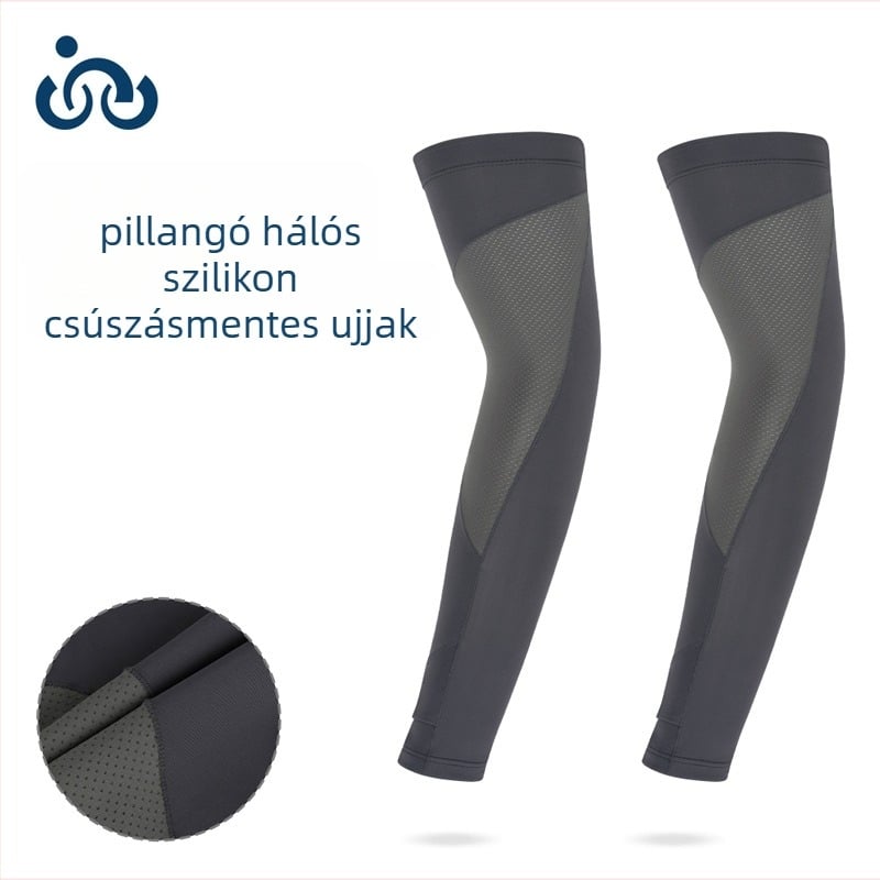 Kültéri UV-védelmet nyújtó Ice Silk ujjvédők, kerékpárhoz és vezetéshez, uniszex, lélegző nylon anyag