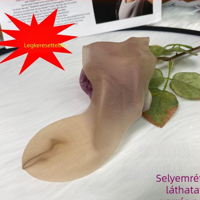5 pár ultra vékony rövid harisnya Mulberry selyemből, 10D, láthatatlan, anti-snag, antibakteriális és izzadságfelszívó, 18–40 éveseknek